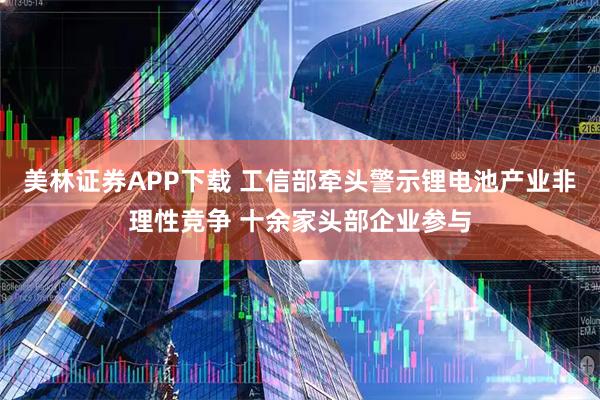 美林證券APP下載 工信部牽頭警示鋰電池產(chǎn)業(yè)非理性競爭 十余家頭部企業(yè)參與